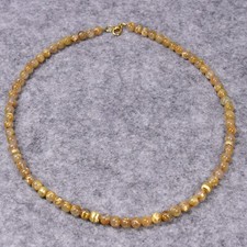 Rutilquarz Halskette, 925er Silber, Edelsteinhalskette (K1267), Edelsteinschmuck