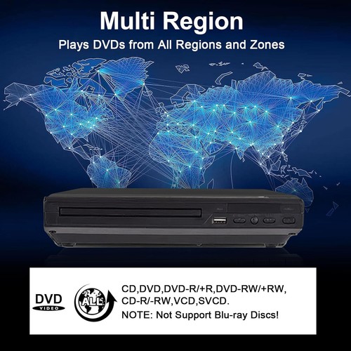 Region Free DVD Player For TV DVD-R/DVD-RW/DVD+R/DVD+RW/JPEG/CD+R/CD-R/CD/VCD AU - Picture 2 of 15