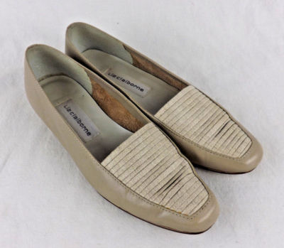 Liz Claiborne Women Tan Pleated Flat Linen Size 7 N Casual Dress Business  Shoes | eBay