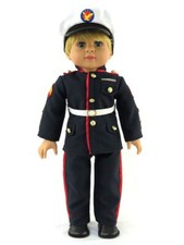 18-Inch Boy Doll Clothes Marine Pants Jacket Hat Shoes Fit American Girl Dolls