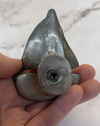 Original Pewter Roux Roux DOOR DRAWER PULL Sailboat Boat - Picture 6 of 7