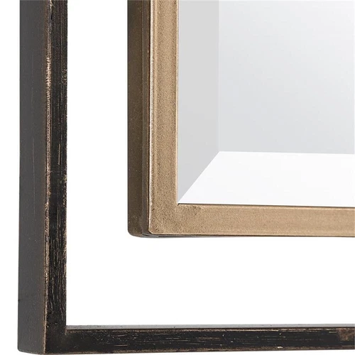 Uttermost Carrizo Rectangle Iron Metal and MDF Mirror in Gold/Bronze - Picture 5 of 6