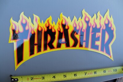 Thrasher Skateboard MagazineYellow Fire Logo Z71C Original Thrasher Skateboard MagazineYellow Fire Logo Z71C Original