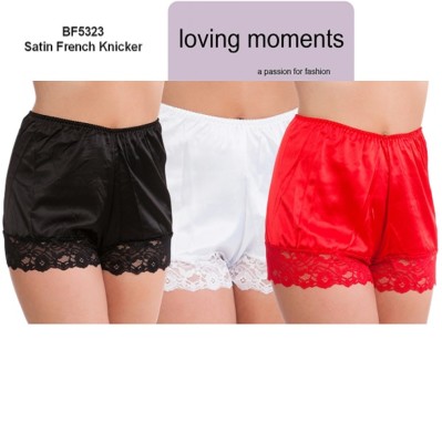 Made In''UK''Beautiful Satin Style Lace French knickers Size10>To>26 Colour Choice