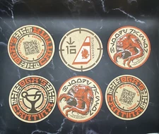 Disney Star Wars 9 Galaxy's Edge Oga’s Cantina Bar Cardboard Coasters Disneyland