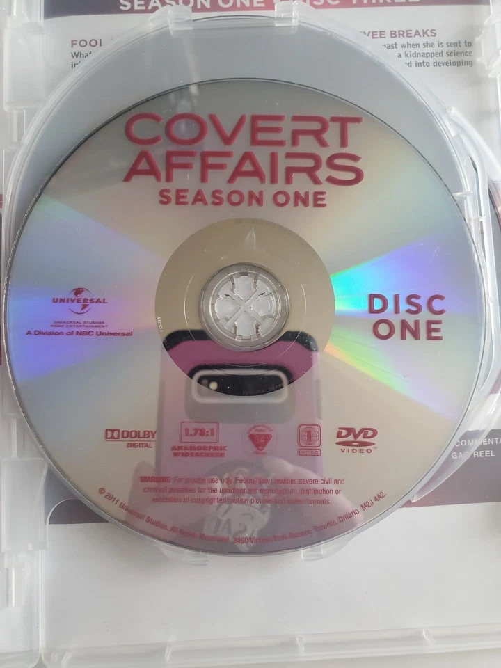 Covert Affairs Season One DVD Universal Studios - Image 3 of 4