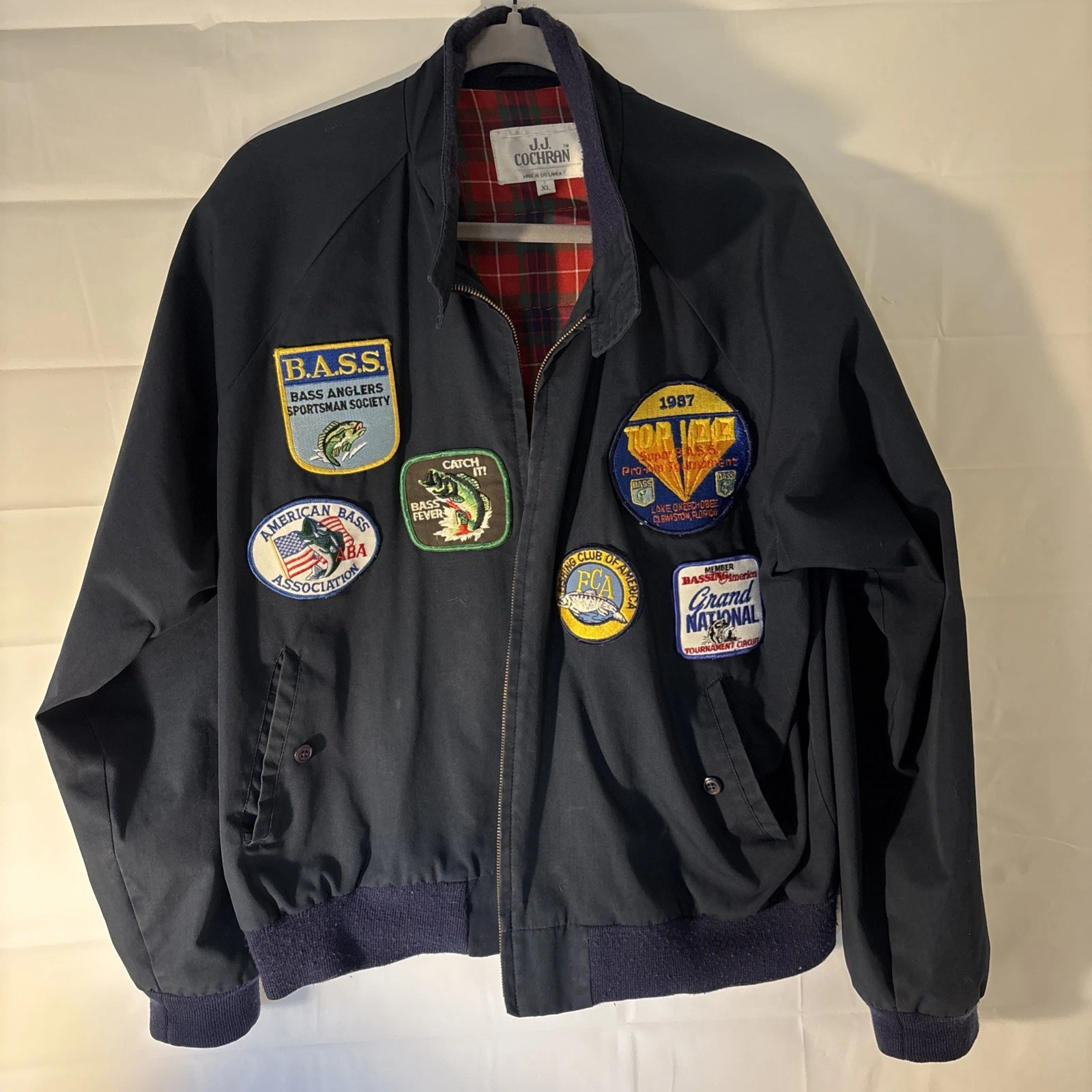 Vintage Fishing Patch Jacket With 80’s Patches Size XL