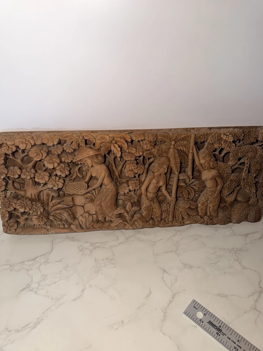 Carved Wall Panel In Indonesian Collectibles (1900-Now) for sale