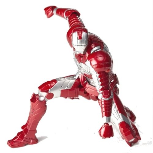 SCI-FI Revoltech 041 Iron Man 2 Mark 5 Non-scale ABS PVC Painted Action Figure - Picture 4 of 5