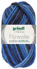 50 Gramm Gründl Filzwolle Color meliert Filzgarn Farbauswahl