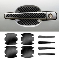 8pcs Car Door Handle Scratch Protectors Carbon Fiber Car Door Handle Bowl St...