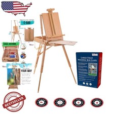 Compact Beechwood French Easel - Artist Sketchbox, Portable Painting Studio