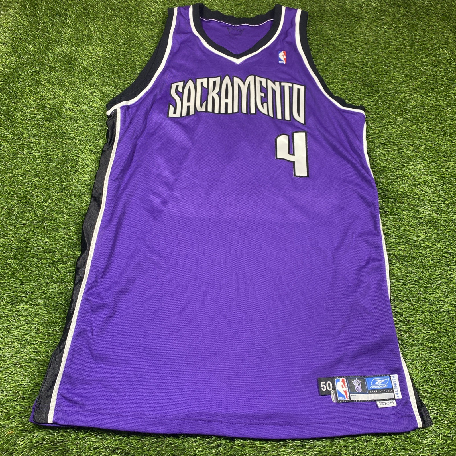 Sacramento Kings Chris Webber Reebok Jersey Mens 50 +4 Game Issued 2003/2004