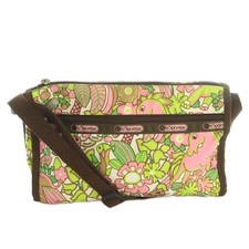 Lesportsac LesportSAC Shoulder Bag Animal Pattern Yellow Green Pink Brown /MI