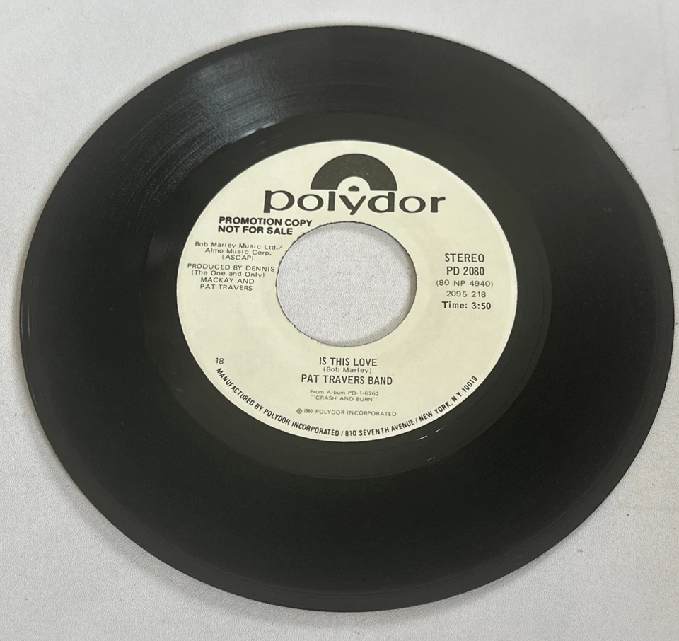 Pat Travers Band - Is This Love (Marley) Reggae US Issue 7" Vinyl Single EX / M - Image 2 of 4