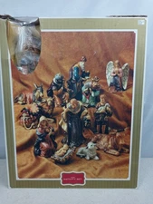 12 Piece Nativity Set Porcelain Christmas Manger Scene Figures Holy Family NIB