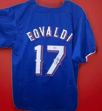 Nathan Eovaldi Signed Texas Rangers Jersey XL Authentic Autographed Beckett COA