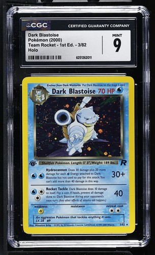 Dark Blastoise (1st Edition) graded CGC 9 for sale on eBay