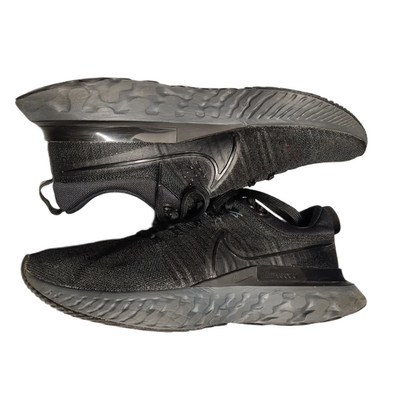 Nike React Infinity Run Flyknit 2 Sneakers Mens US 12.5 Black Lace Up CT2357-003