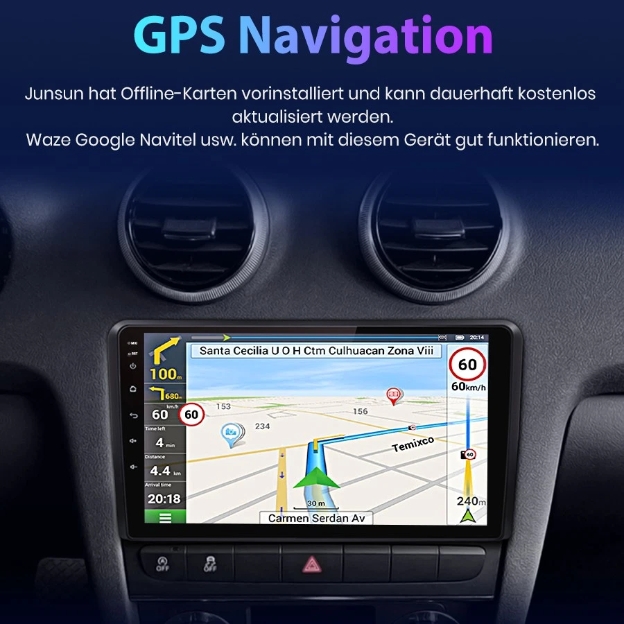 Autoradio Für Audi A3 S3 RS3 8P 8PA 2003-2013 Android 14 GPS Navi RDS WiFi DAB - Bild 4 von 4