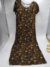 Woman's Floral Print Maxi Dress By Studio Ease 100% Rayon