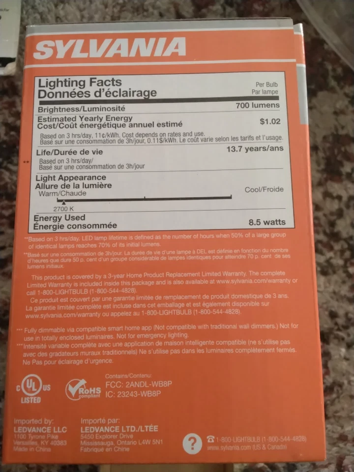 3 Pack Sylvania Smart+ BR30 Full White Bulb controls with your voice app Wifi - Image 4 of 4