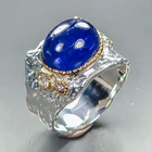 Handmade Blue Sapphire Ring 925 Sterling Silver Size 8 /R465683