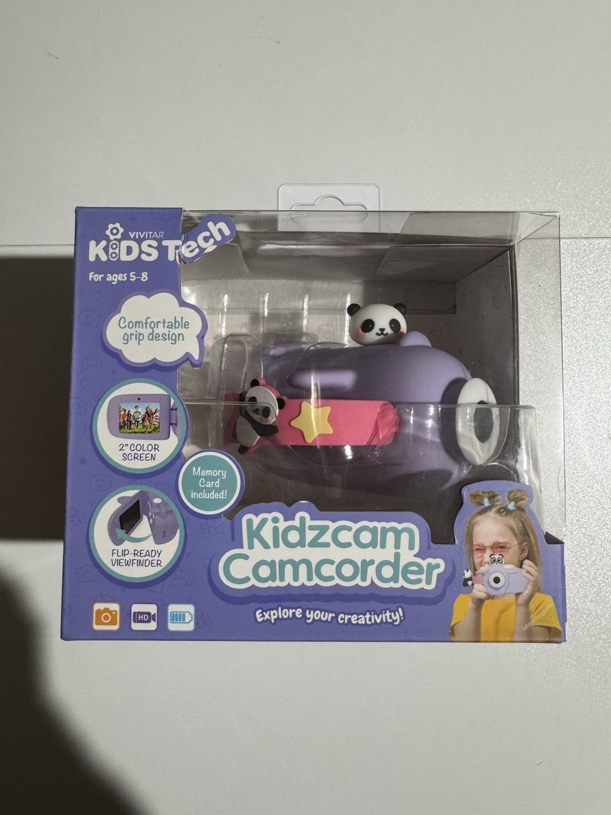 Vivitar Kidztech Camcorder for Kids, Purple Panda Digital Video Camera, Digital