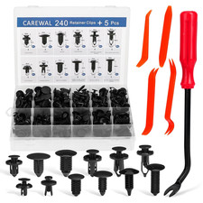 240 Pcs Bumper Clips Car Clips Plastic Rivets of 12 Most Popular Sizes and 5 Fas