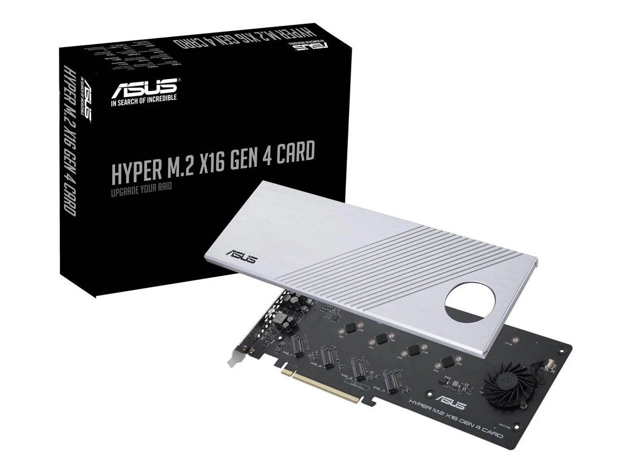 ASUS Hyper M.2 x16 Gen 4 Schnittstellenadapter Intern, PCIe 4.0, Kompatibel mit Desktop-PCs, Windows - Bild 3