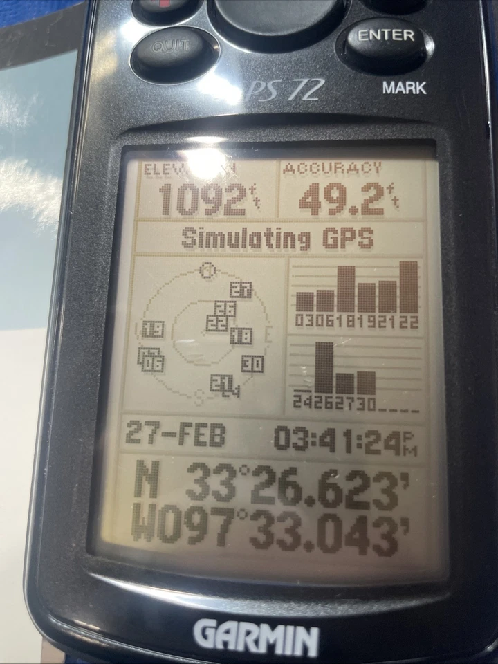 Garmin GPS72 Handheld GPS!  2.7" size, 120x160 resolution! Ground Ship to USA! - Image 3 of 4