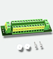 16 Amp 1X 12 Position Power Distribution Board 2 Inputs 2 x 13 Outputs for AC.