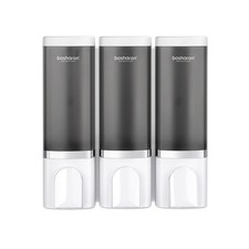 3-in-1 Shower Soap Dispenser, 3 500 ml Shampoo and Conditioner Dispenser Wall...