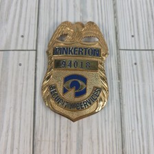 Pinkerton Security Services Vintage Numbered Badge - OBSOLETE