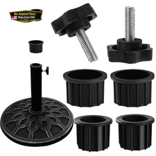 6 Pcs Umbrella 2.5 inches (W) x 3.5 (L) x 0.25 (H), Black 6
