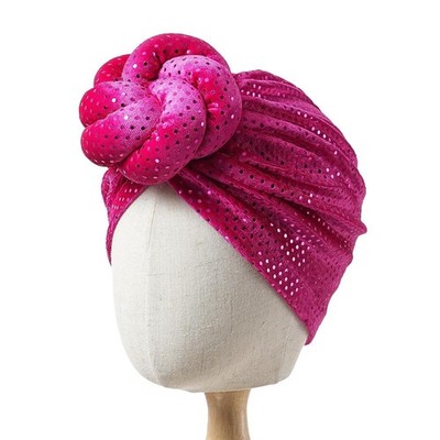 Soft Comfortable Breathable Luxurious Sparkling Versatile Twist-Up Headscarf Hat