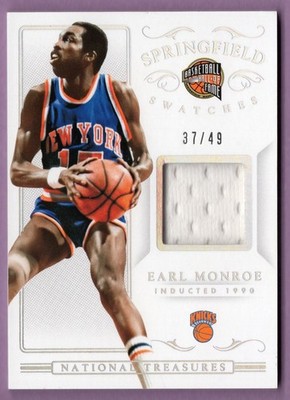 2014-15 PANINI NATIONAL TREASURES SPRINGFIELD SWATCHES #SPSEM EARL MONROE #D /49