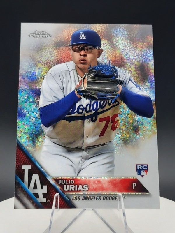 Julio Urias Sparkle Refractor 2016 Topps Chrome RC Rookie #HMT27 Variant Insert 
