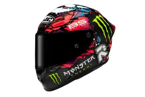 HJC RPHA 1 V2 Funky Diablo Motorcycle Helmet (Black/Pink/Blue/Purple) Size: L (59)