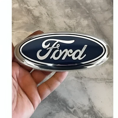 FOR FORD 145mm X 58mm BLUE SILVER BADGE FOCUS MK3 C-MAX GRAND C-MAX KA REAR BOOT - Image 1 of 2