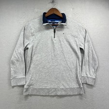 Tommy Hilfiger Pullover Boy XL 20 Gray 1/4 Zip Sweatshirt Long Sleeve Athleisure