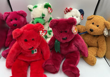 Ty Beanie Babies Buddies Bears Lot Of 6 Osito Spangle Clover Teddy Fuzz NICE