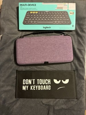 ** Logitech K380 kabellose Bluetooth Tastatur inkl. Hardcase-Tasche & Hülle **