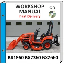 KUBOTA BX1860 BX2360 BX2660 TRACTOR SERVICE REPAIR WORKSHOP MANUAL ON CD