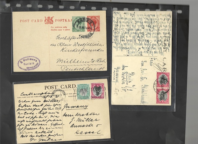 SOUTH AFRICA CARDS PICTURES COVERS OLDER LOT OF 5 CANCELS!! FRANKING! F VF