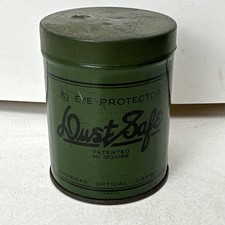 Vintage Dust Safe Eye Protector Tin Can Empty American Optical Company AO