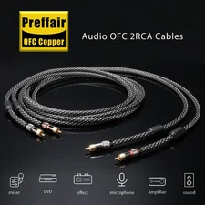 Parffaie Shielded HiFi RCA Audio Cable Gold Plated RCA Signal Interconnect Cord