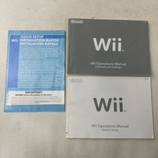 Original Nintendo Wii Operations Manuals System set up Quick Setup Booklets
