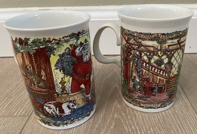 2 Dunoon Scotland Christmas Party & Santa s Arrival 9 Oz Coffee Tea Mugs