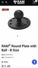 Ram Ram-b-202u Aluminum 2.5 Base With 1 Ball Ram Ram-b-202u Aluminum 2.5 Base With 1 Ball